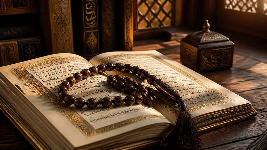 Quran and Lantern